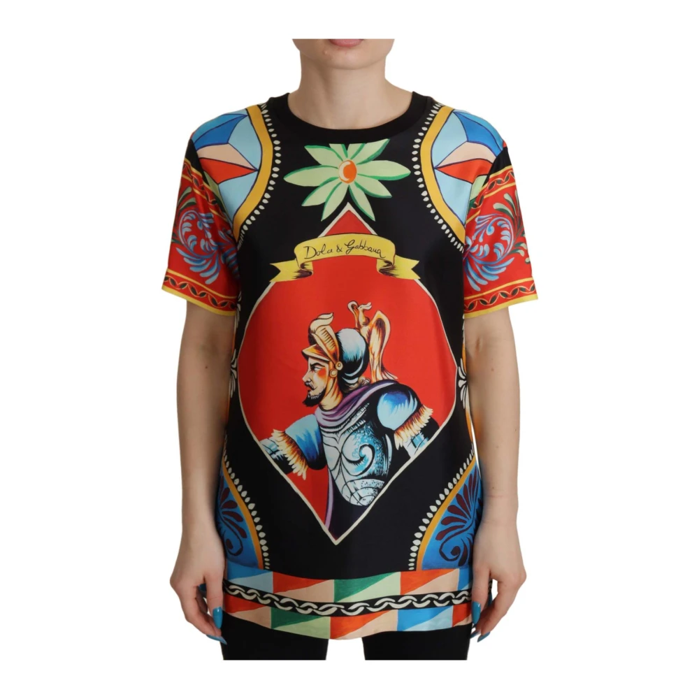 Dolce & Gabbana Women's Silk Carretto Print Blouse Top