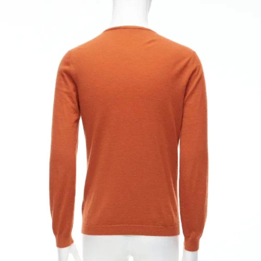 Gucci Vintage Pre-owned Cashmere tops Orange Heren