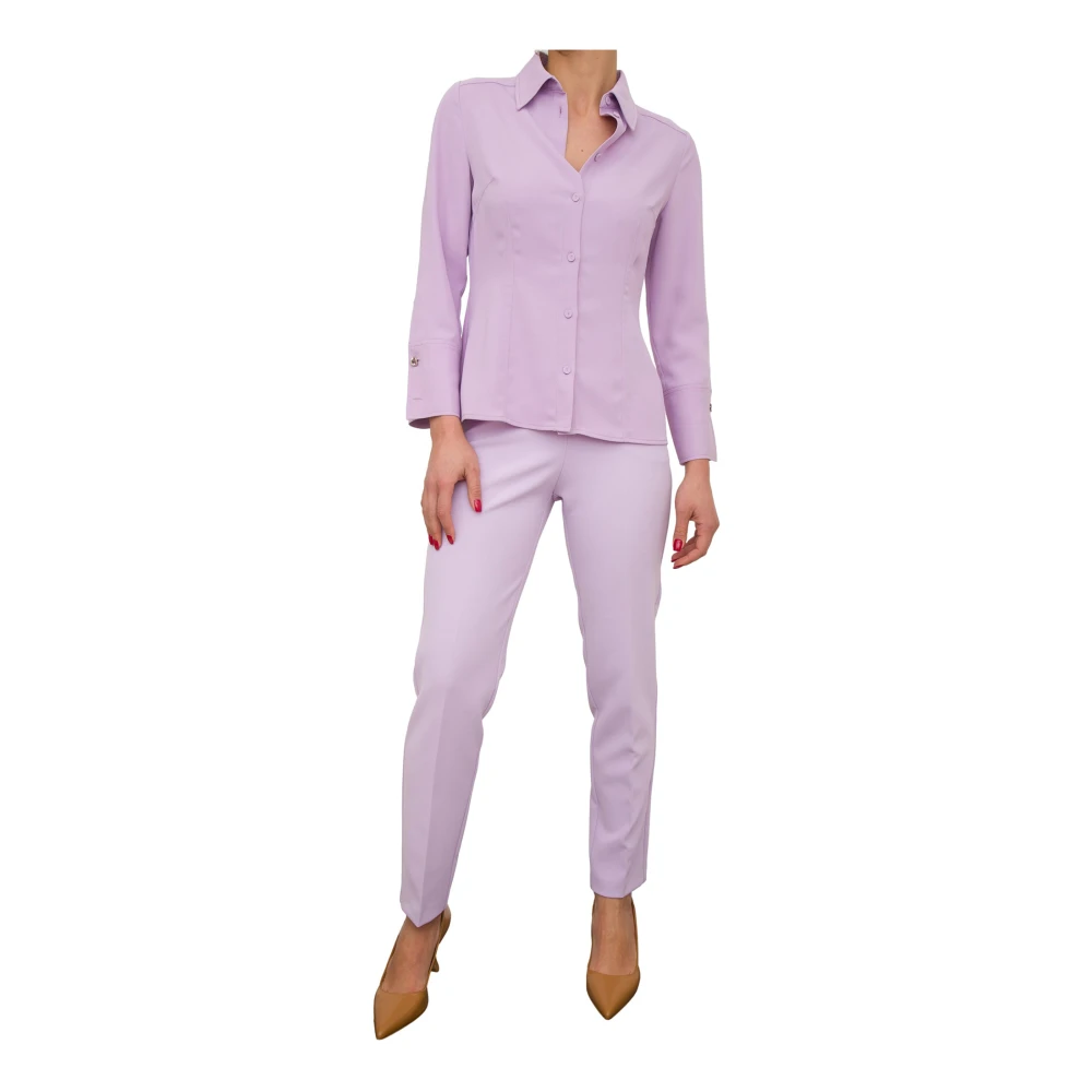 Nenette Slim-fit Trousers Purple Dames