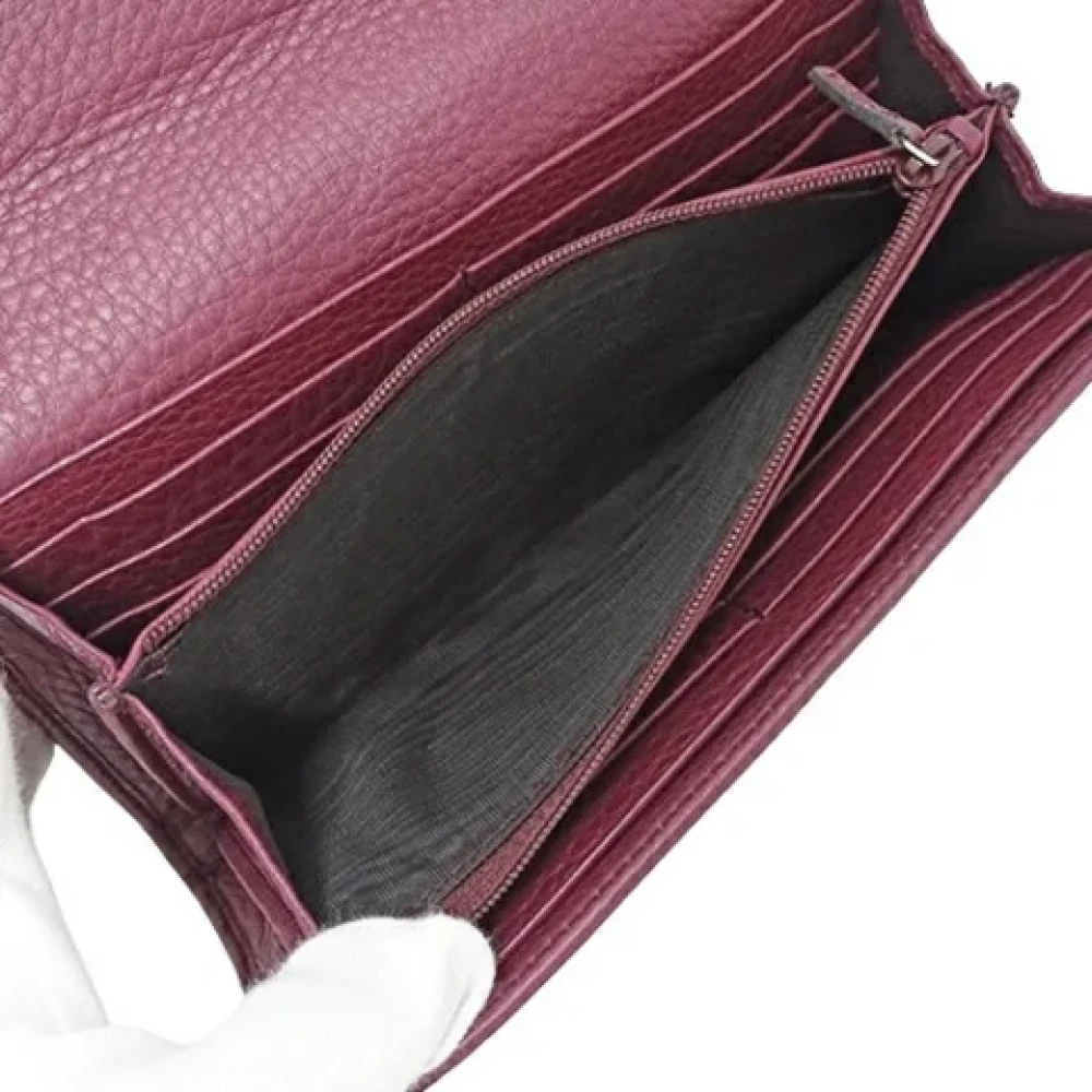 Gucci Vintage Pre-owned Leather wallets Red Dames