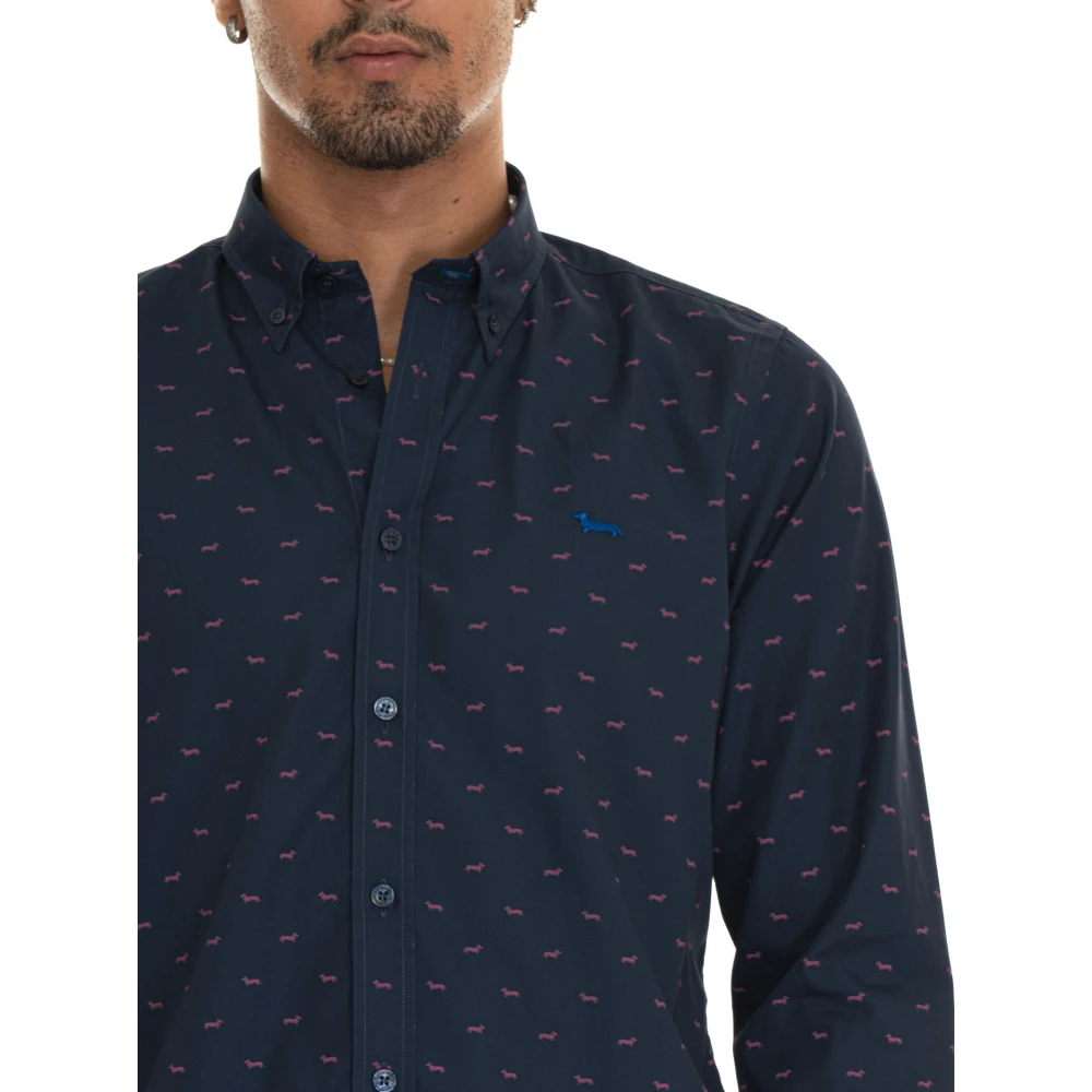 Harmont & Blaine Casual Overhemd met Knopen en Logo Blue Heren