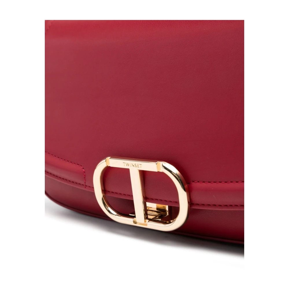 Twinset Rode Imitatie Leren Schoudertas Red Dames