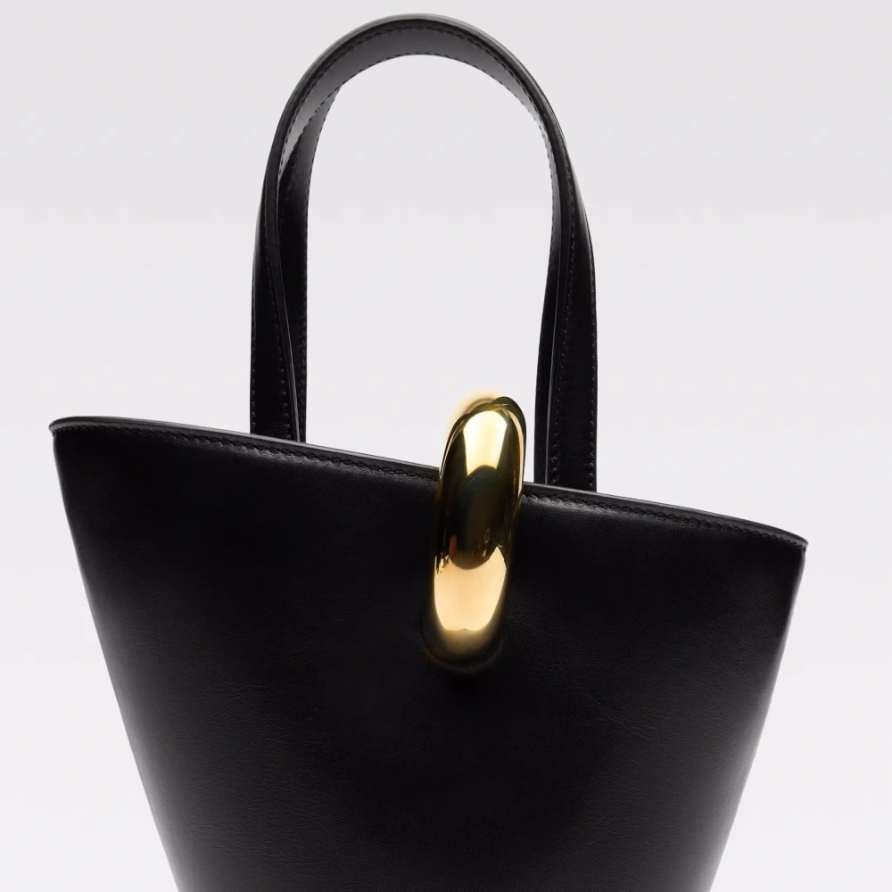 Jacquemus Kleine Bambola Tas Zwart Leer Black Dames