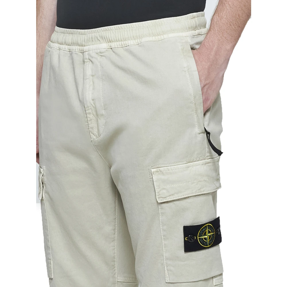Stone Island Off-White Tapered Broek Beige Heren