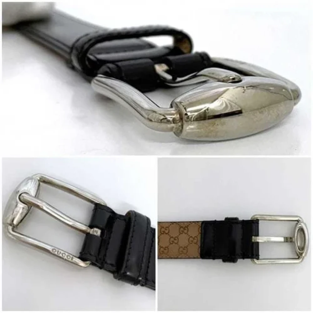Gucci Vintage Pre-owned Leather belts Black Dames