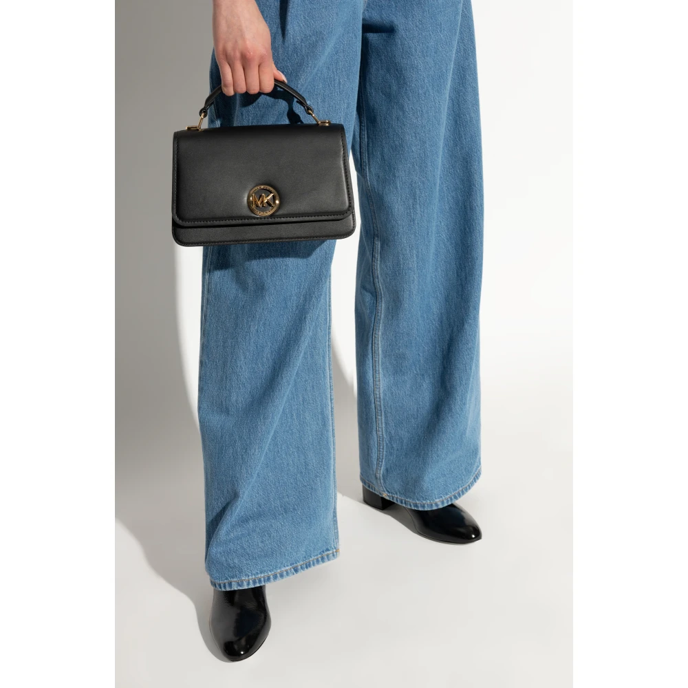 Michael Kors Delancey Schoudertas Black Dames