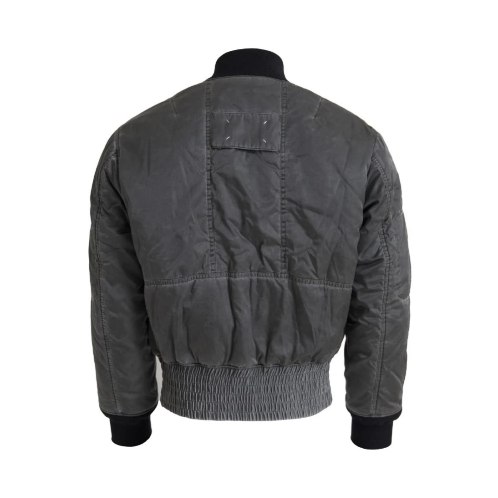 Mm6 Maison Margiela Men's Gray Cropped Bomber Jacket