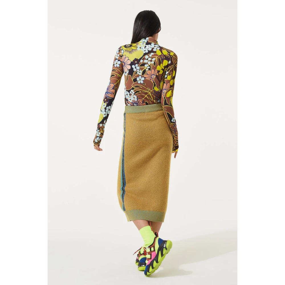 Circus Hotel Gestreepte Midi Rok Multicolor Dames