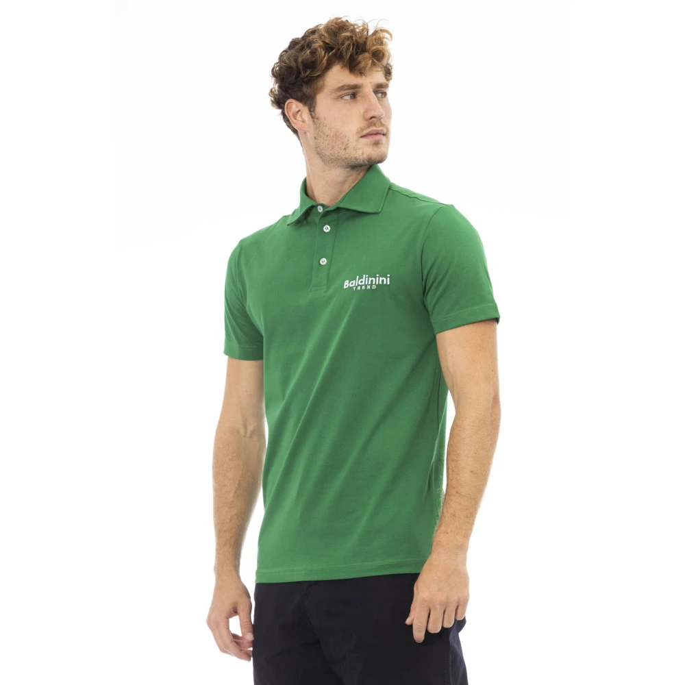 Baldinini Geborduurd Logo Polo Shirts Trend Green Heren