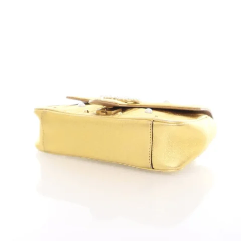 Gucci Vintage Pre-owned Leather handbags Yellow Dames