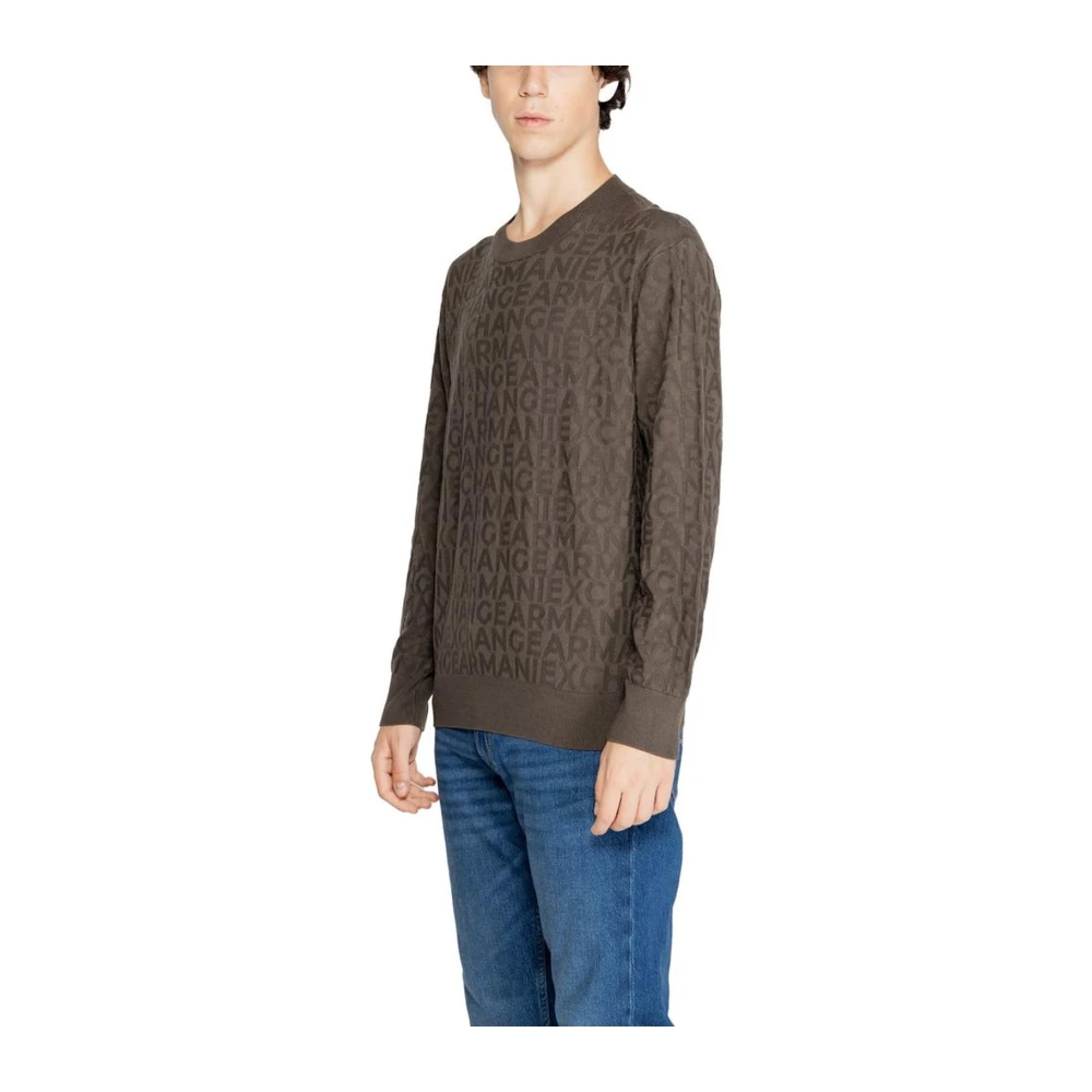 Armani Exchange Gebreide Viscose T-shirt Heren Collectie Green Heren