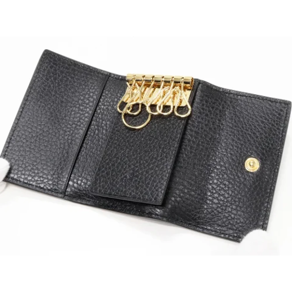 Gucci Vintage Pre-owned Canvas key-holders Black Dames
