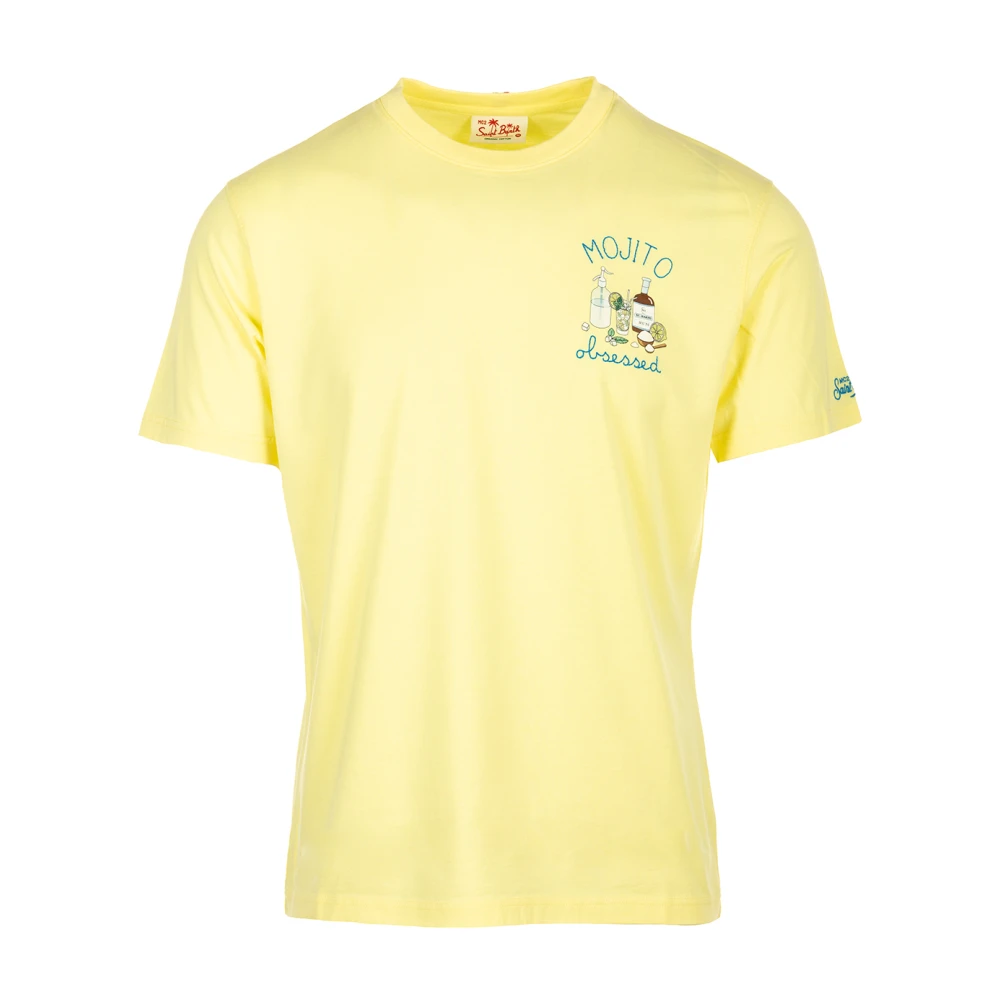 MC2 Saint Barth Klassiek Katoenen T-shirt Geel Yellow Heren