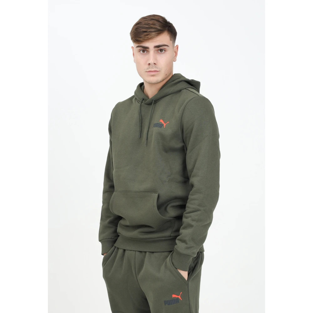 Puma Groene hoodie met klein logo trui Green Heren