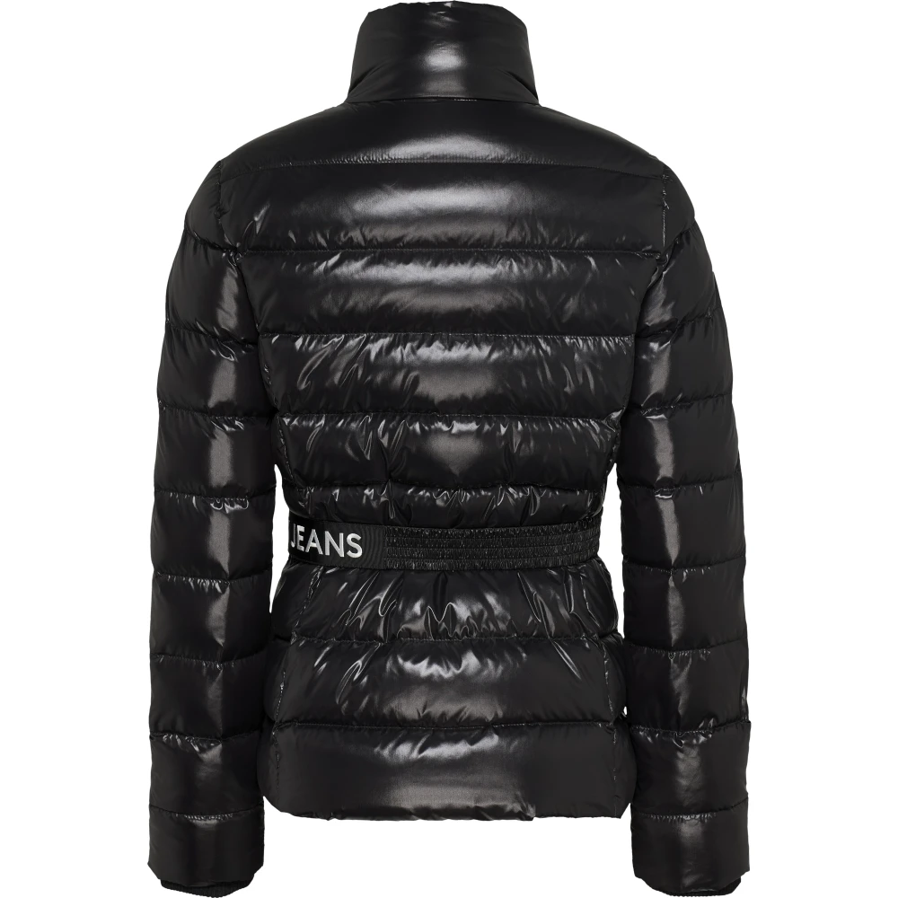 Tommy Jeans Zwarte jas voor vrouwen Aw24 Black Dames