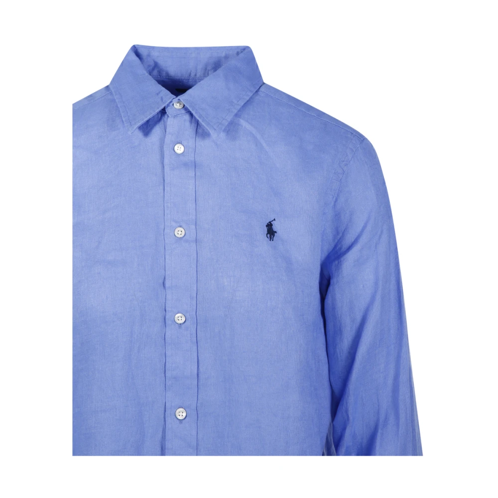 Ralph Lauren Langemouw Knopen Voor Shirt Blue Dames