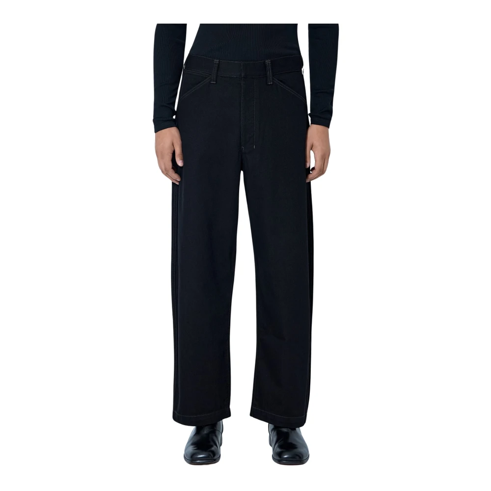 Lemaire Maxi Workwear Pants - Man Pants Black It - 46 - Immagine 2