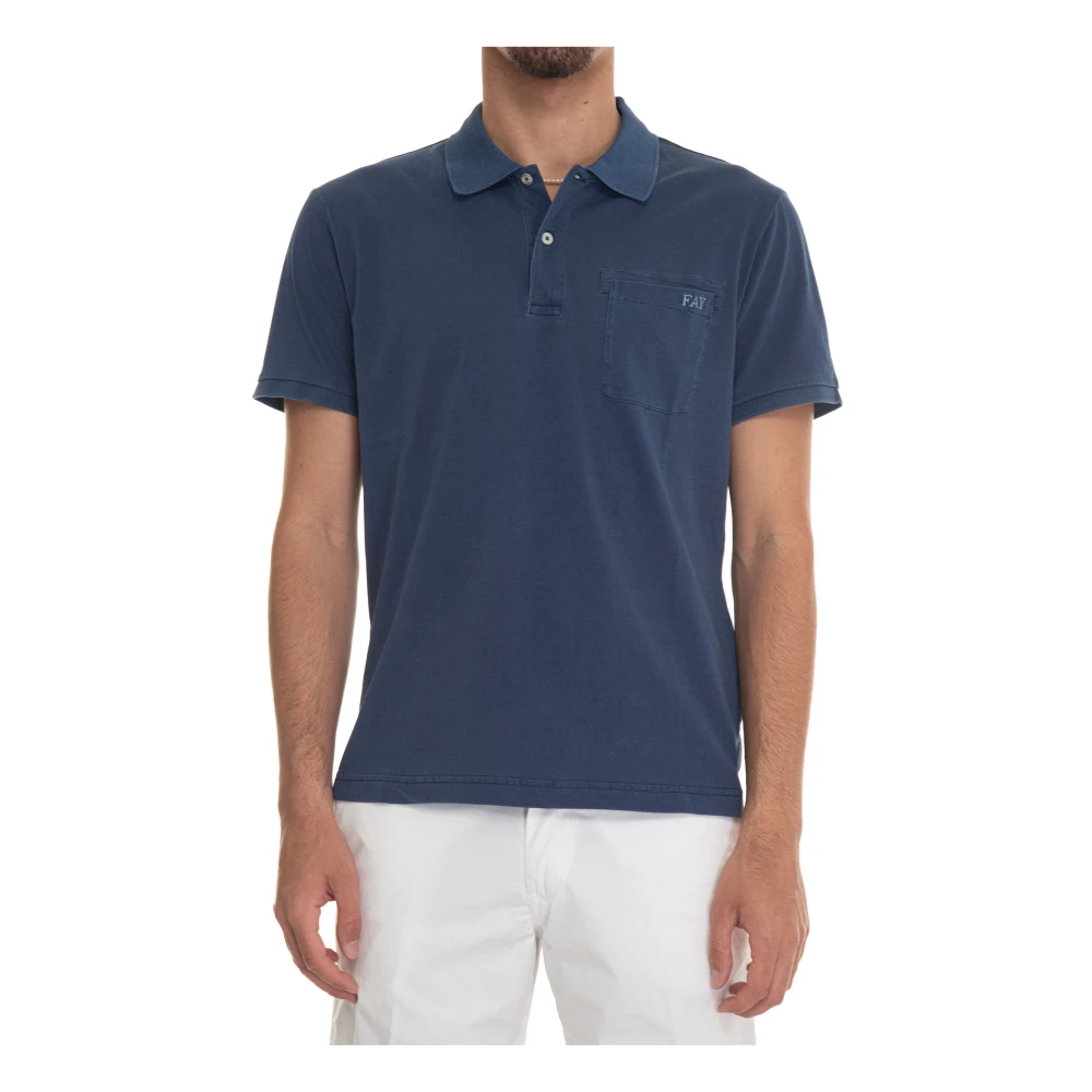 Fay - Tops > Polo Shirts - Blue - Fay - Modalova