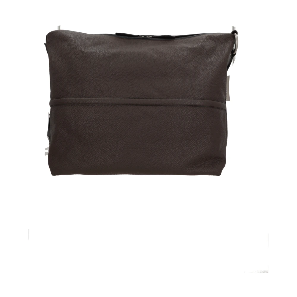 Dries Van Noten Bruine gehamerde leren schoudertas Brown Heren