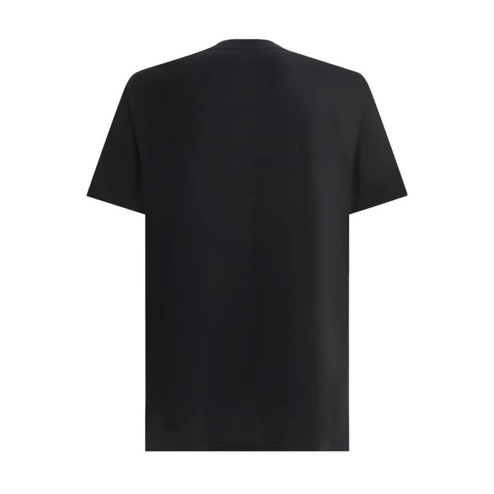 Balmain Monochrome Patroon Katoenen T-Shirt Black Heren