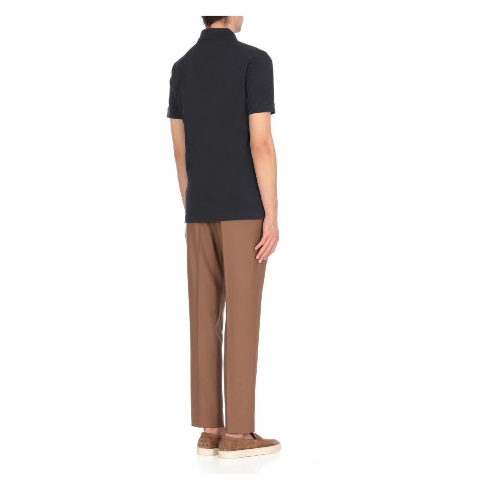 Fay Blauw Poloshirt met Kraag Blue Heren