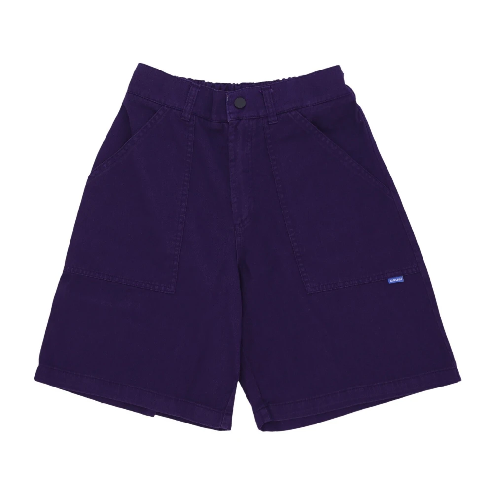 Usual Paarse Gestreepte Stoffen Herenshorts Purple Heren