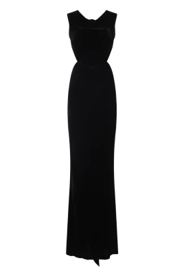 Elegant Öppen Rygg Kvällsklänning