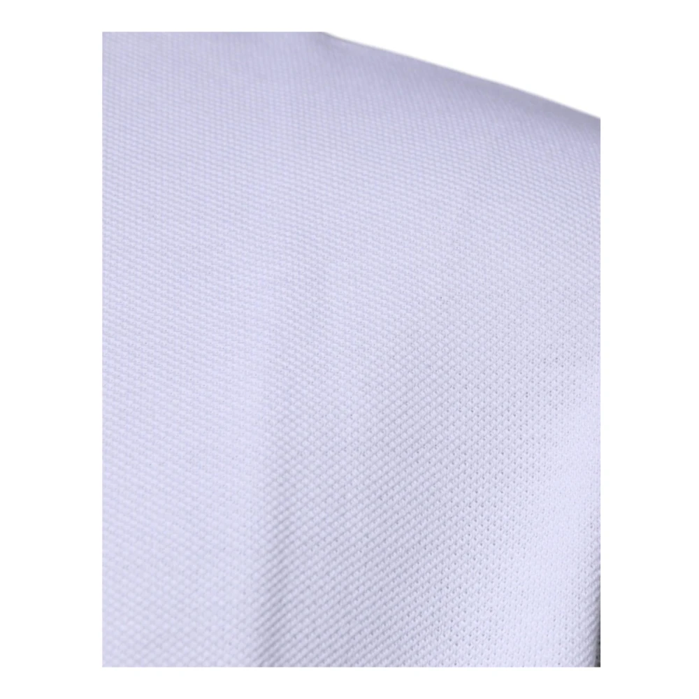 Versace Wit Goud Gekraagd Polo T-shirt White Heren