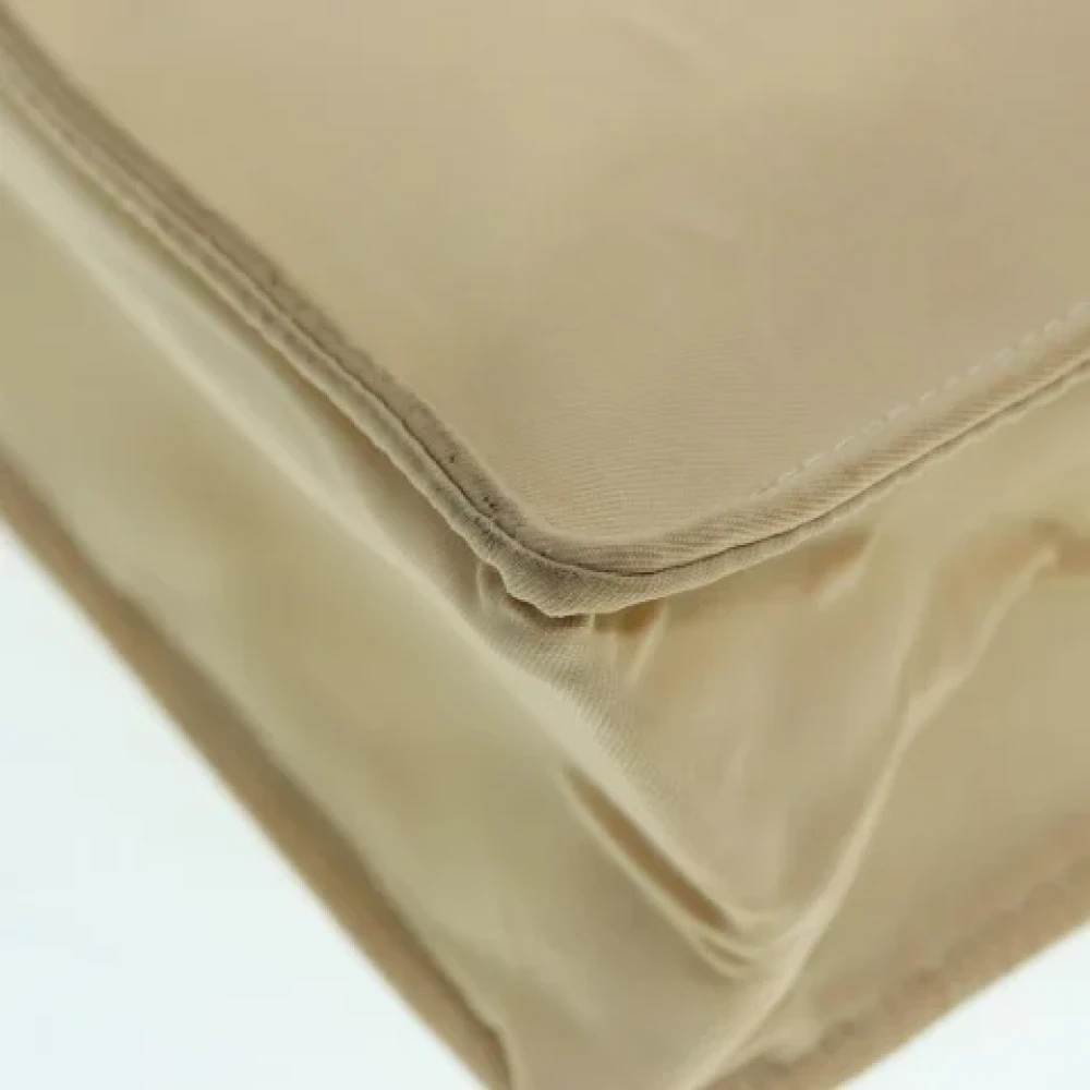 Chanel Vintage Pre-owned Canvas chanel-bags Beige Dames