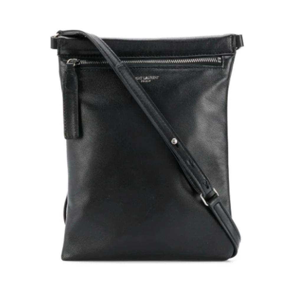 Saint Laurent Stijlvolle Zak Leren Tas Black Heren