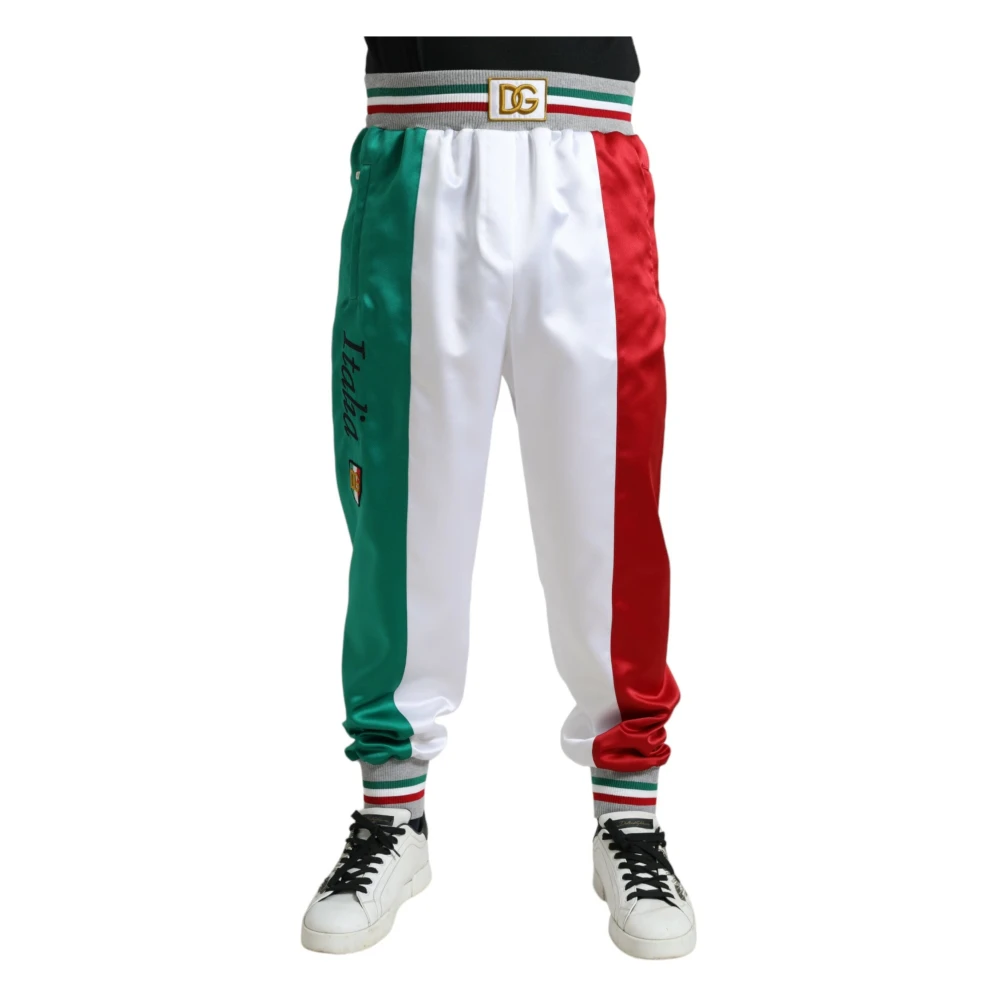 Dolce & Gabbana Multicolor Italiaanse Patch Jogger Broek Multicolor Heren