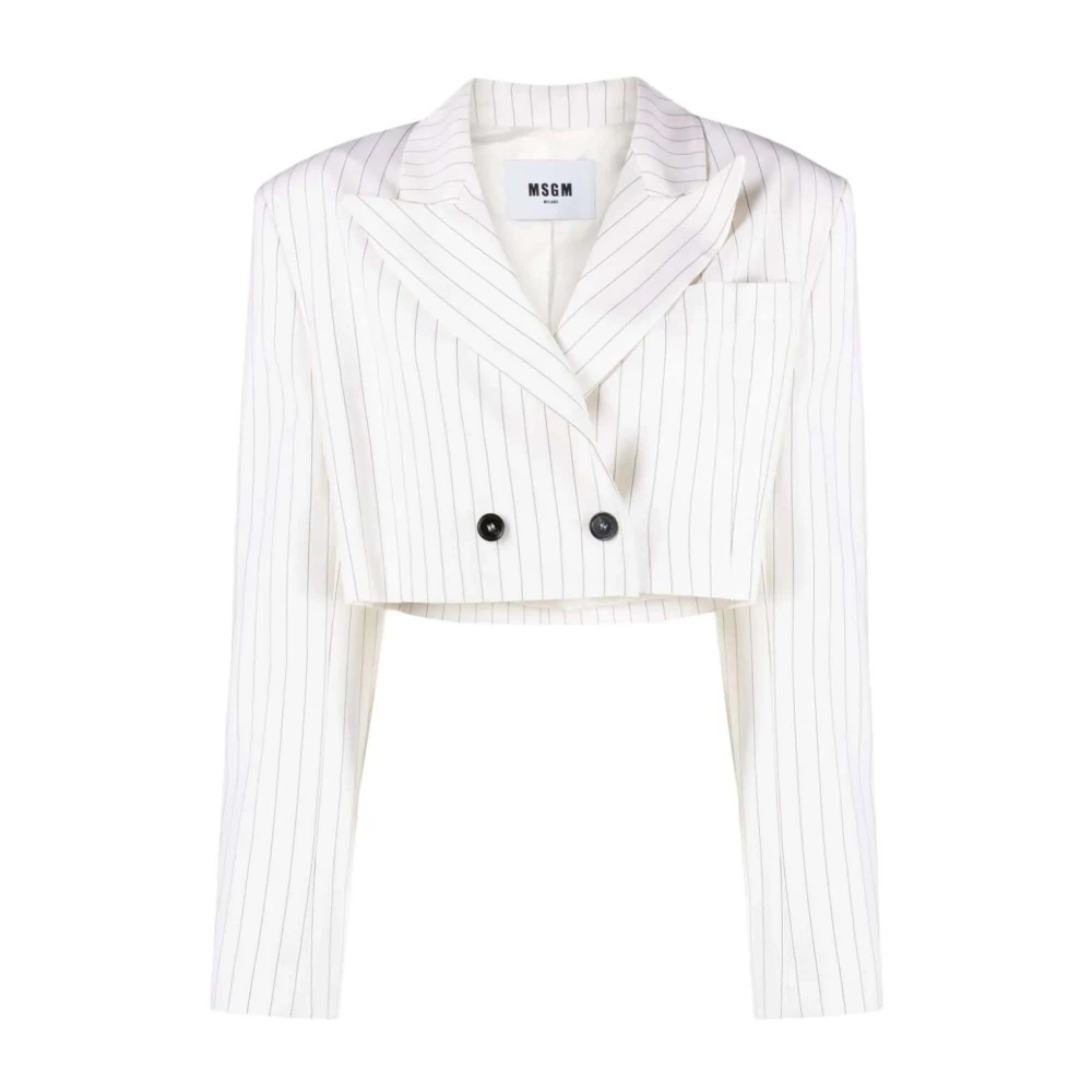 Msgm - Jackets > Blazers - White - Msgm - Modalova