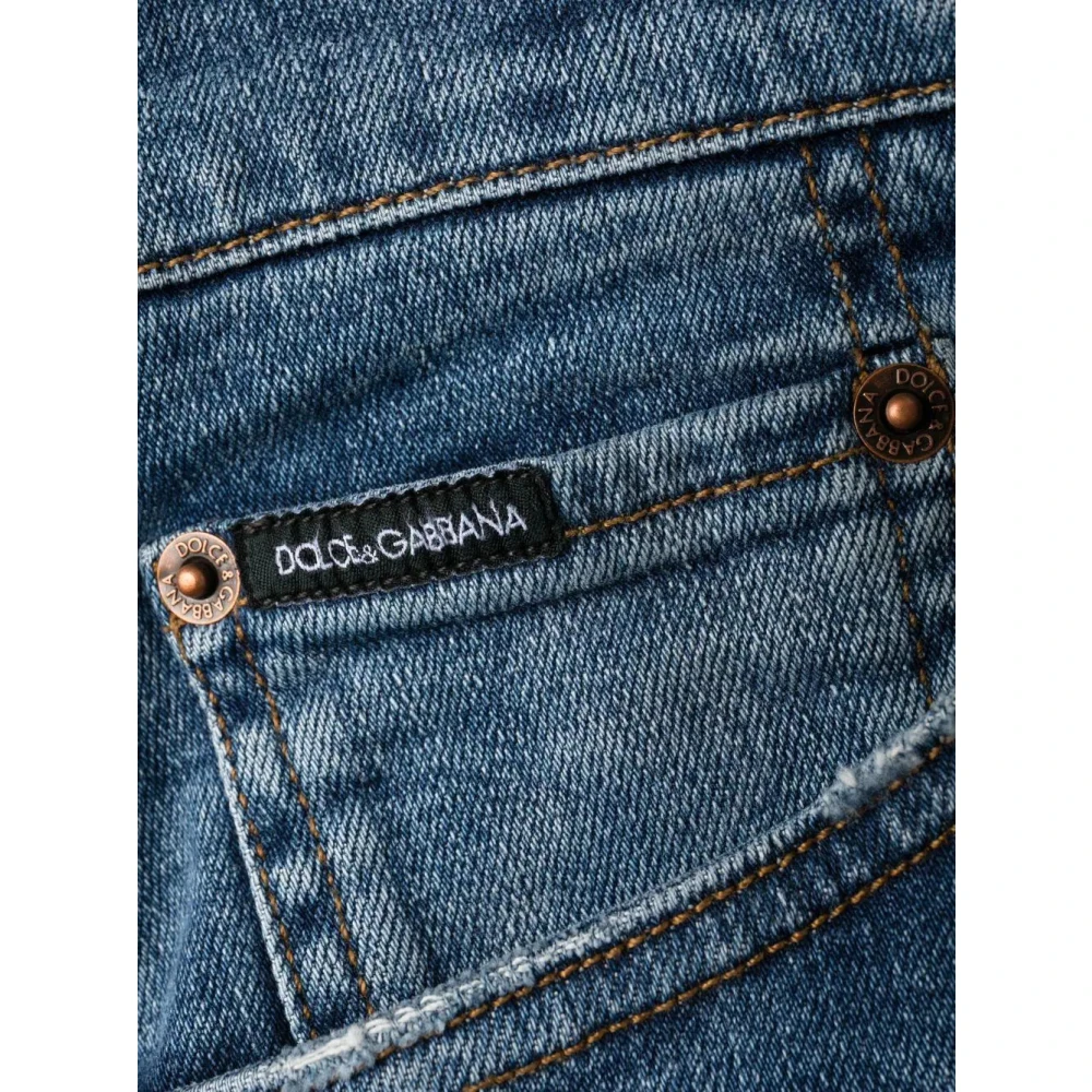 Dolce & Gabbana Blauwe Straight Leg Jeans Variant Abbinata Blue Heren