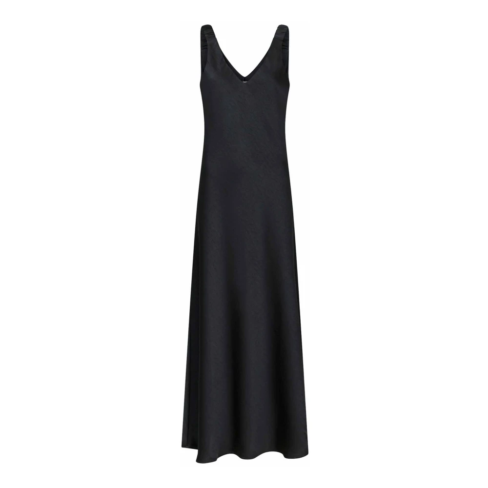 NEO NOIR Elegante Satijnen Jurk Zwart Black Dames