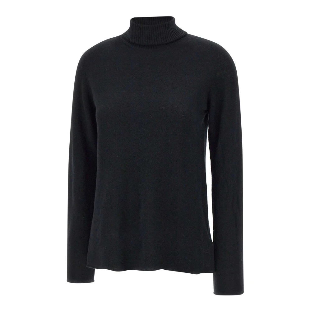 Kaos Zwarte wollen coltrui Black Dames