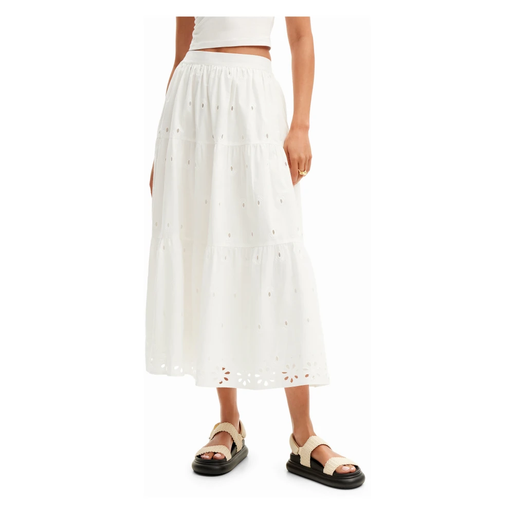 Desigual Maxi Skirts White Dames