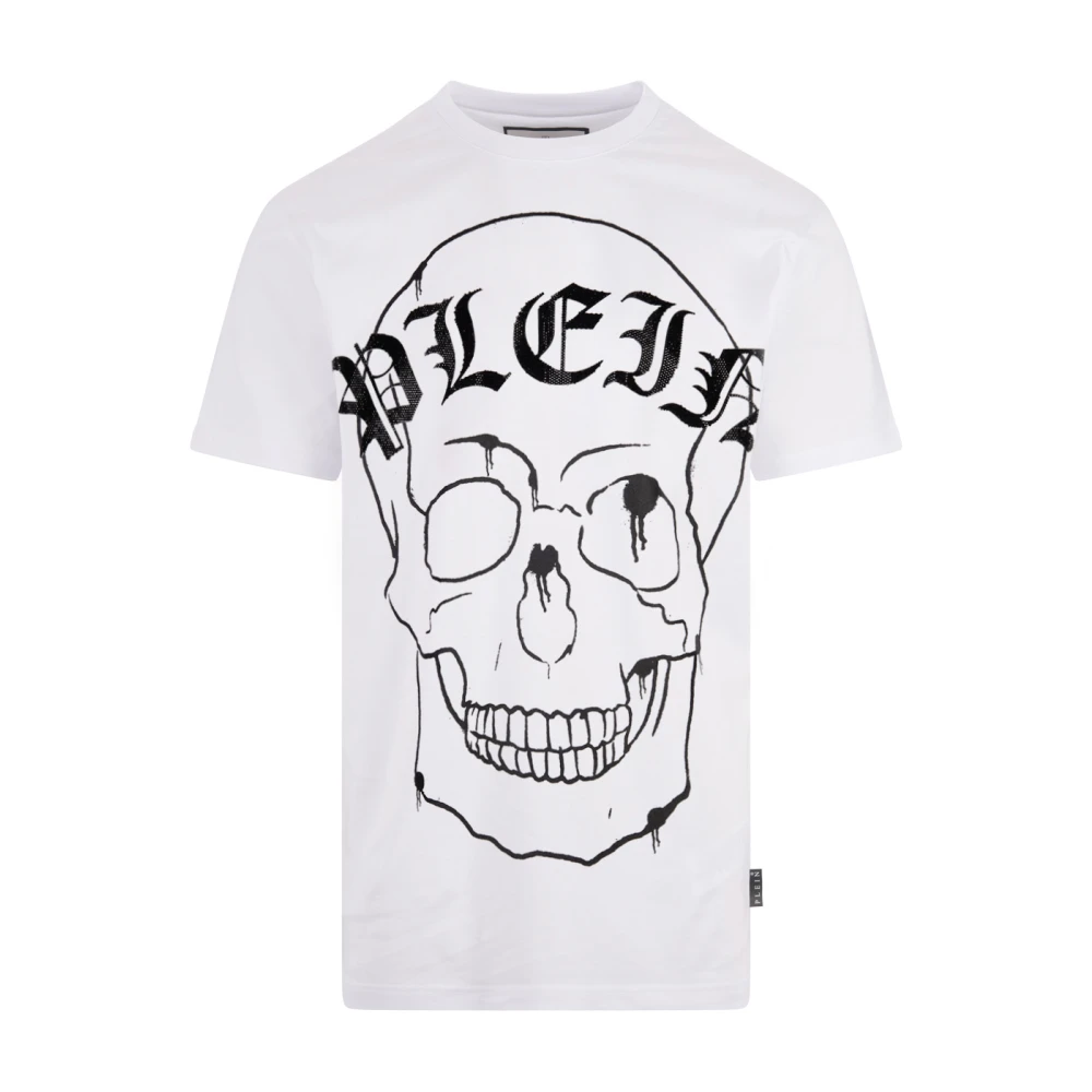 Philipp Plein Skull Print Wit T-shirt Polos White Heren