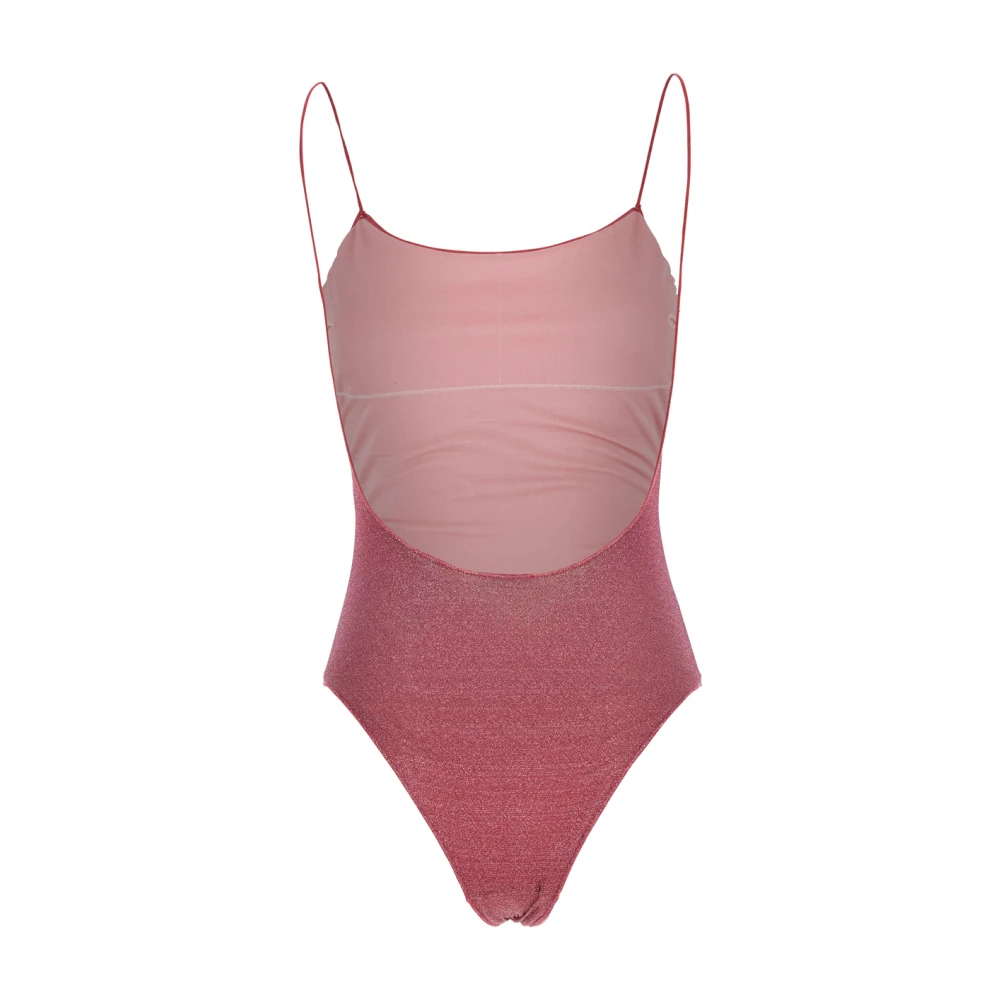 Oseree Roze Lurex Badpak met Open Rug Pink Dames