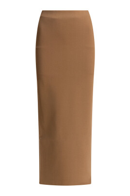 brown-sheath-skirt-elasticized-fabric-stitch