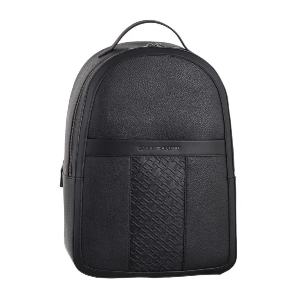 Tommy Hilfiger Centrale Monogram Rugzak voor Mannen Black Heren