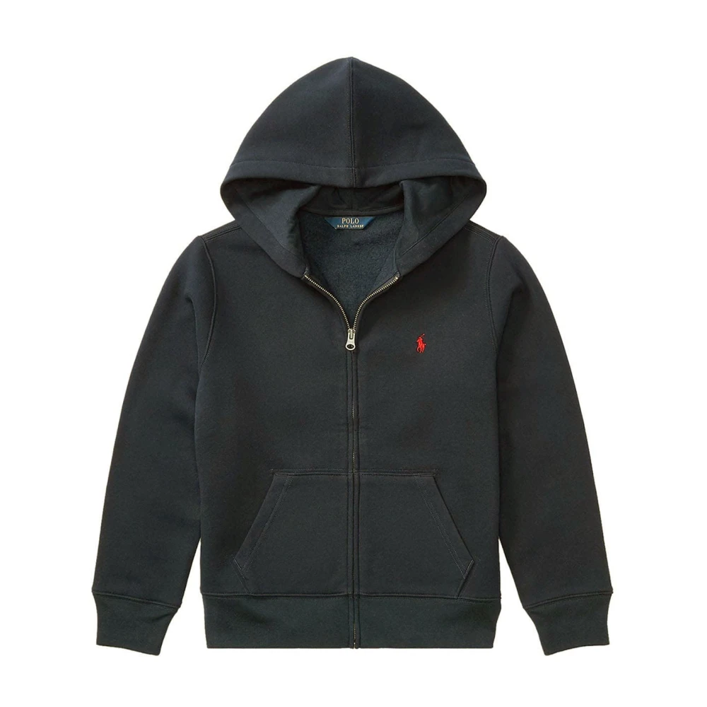 Ralph Lauren Black Kids Sweatshirts, Male, 10 Y, Hooded Sweatshirt