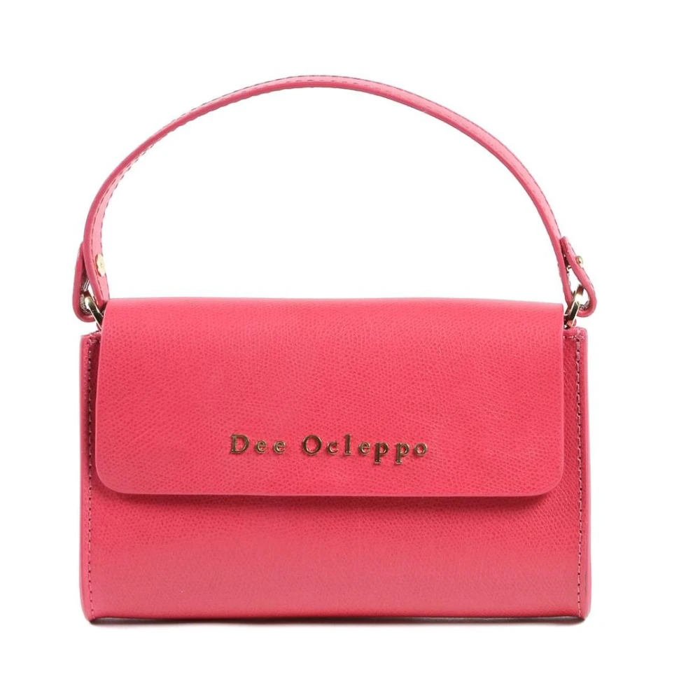 Dee Ocleppo Gouden Logo Crossbody Tas Pink Dames