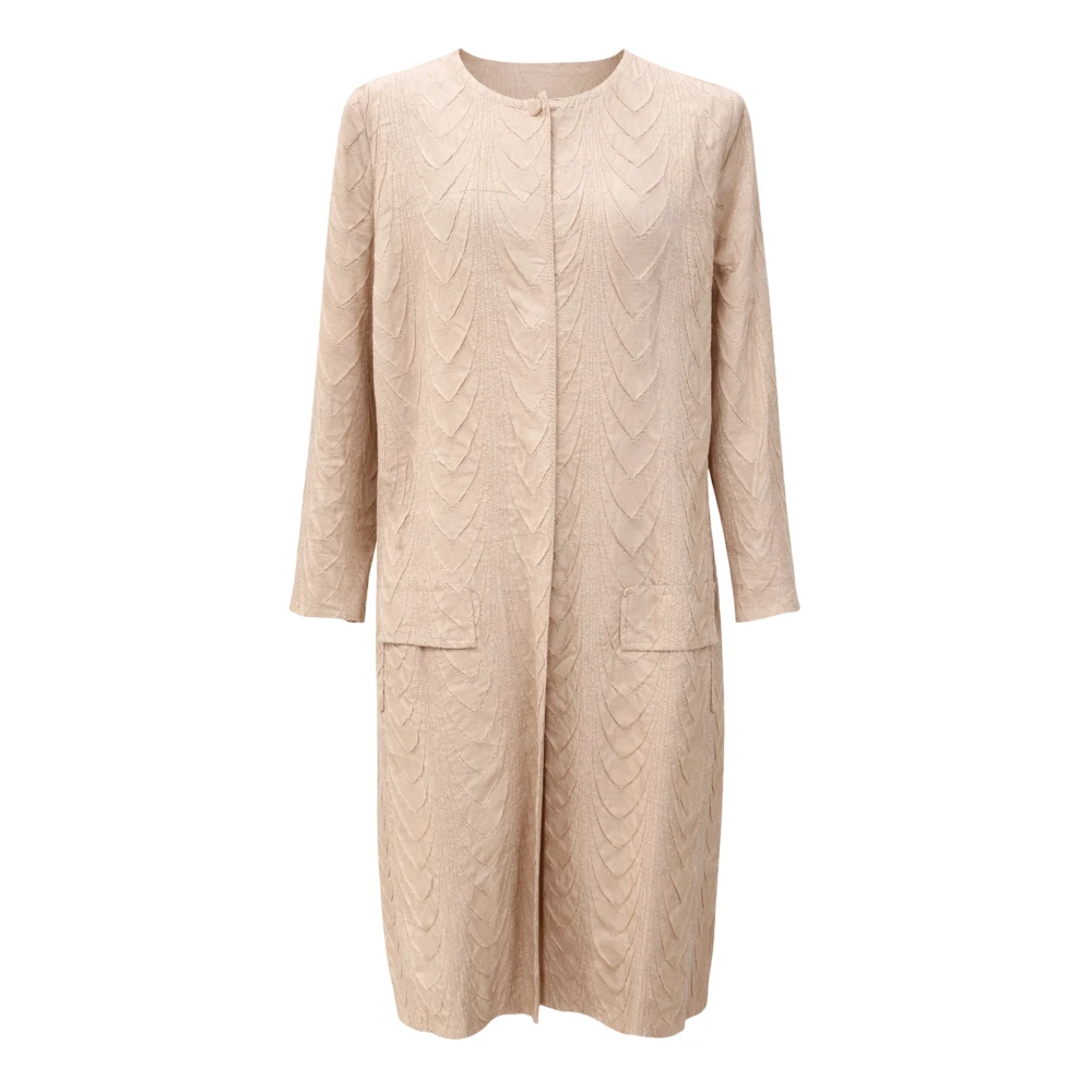 Meimeij Women's Beige Cardigans, 3XL, 435 Sheer Blouse