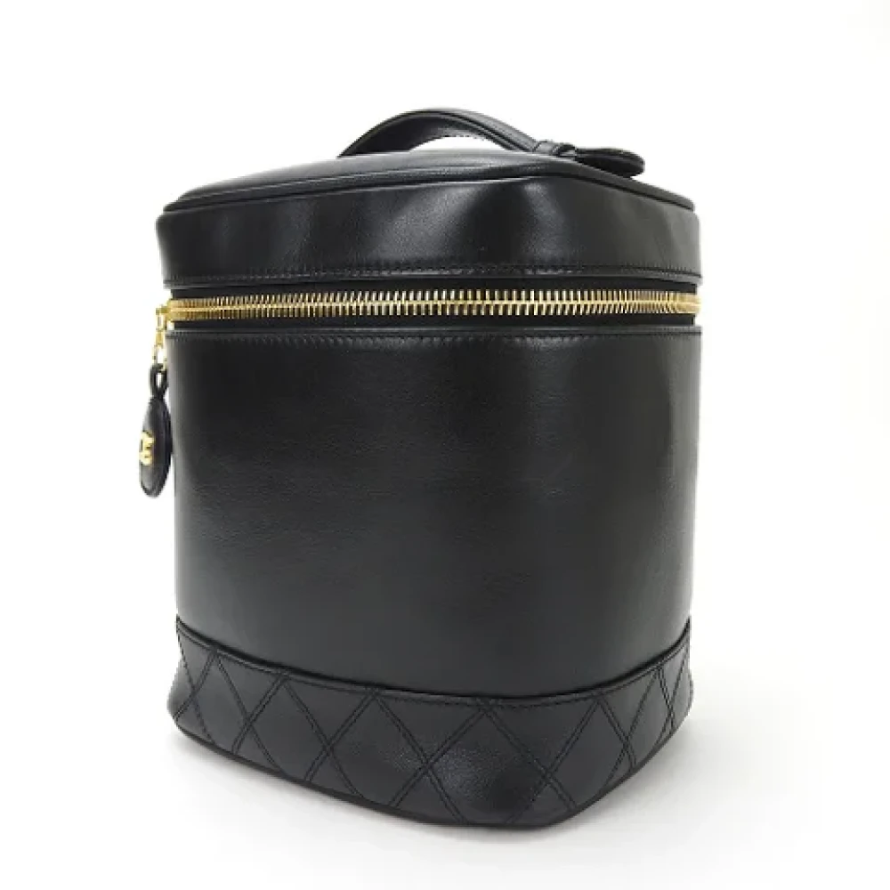 Chanel Vintage Pre-owned Leather handbags Black Dames