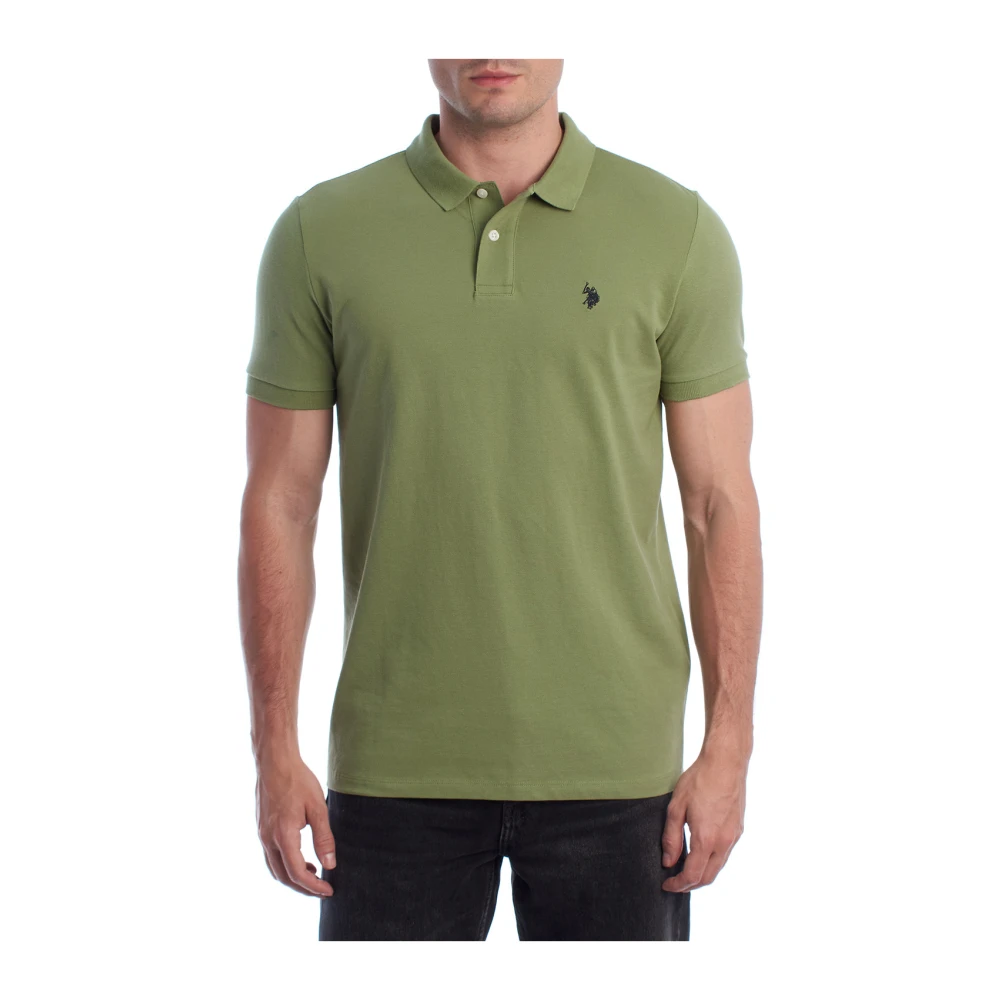 U.s. Polo Assn. Men's Green Polo Shirts, 2XL, Sporty Polo Shirt With Embroidered Logo