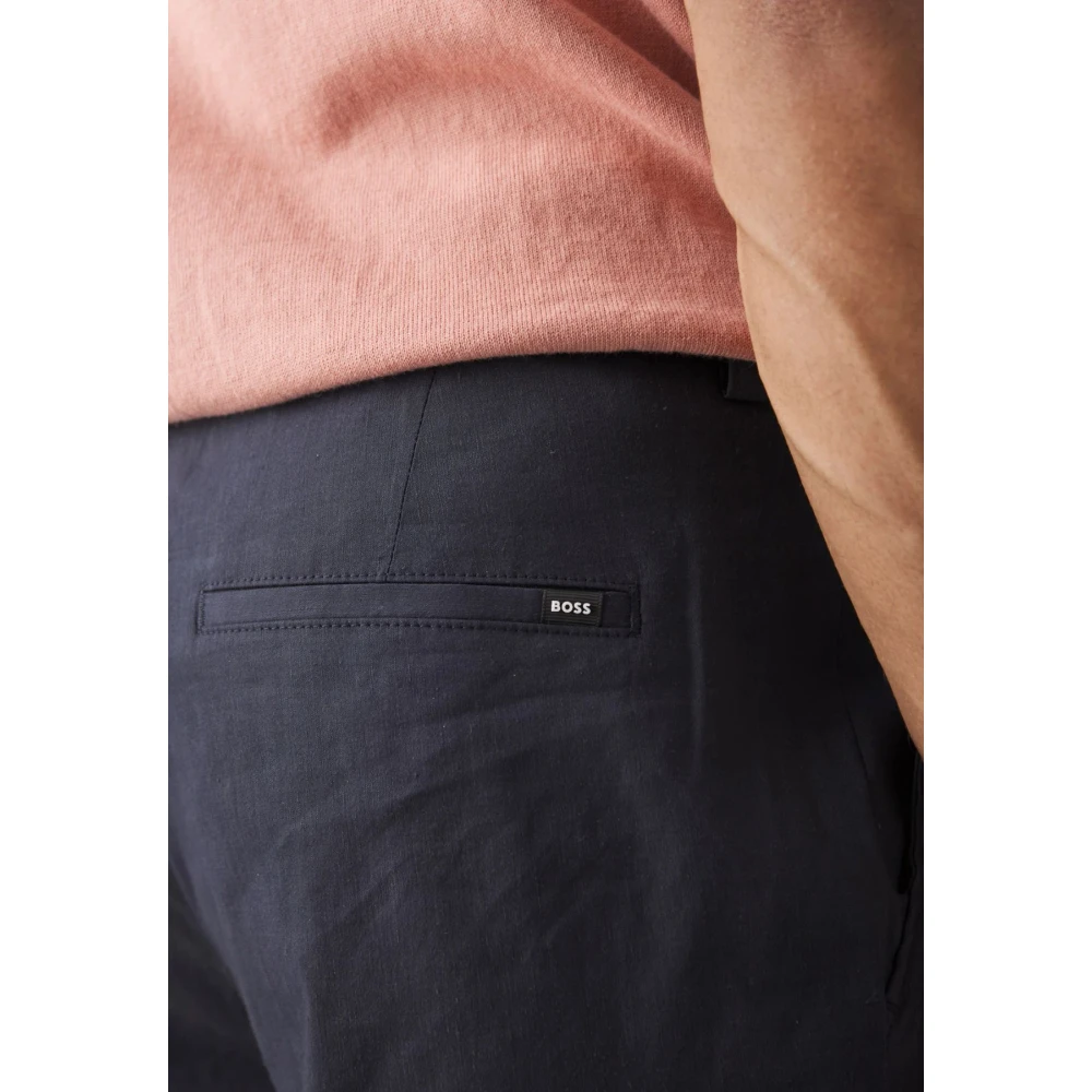 Hugo Boss Slim-fit Trousers Blue Heren