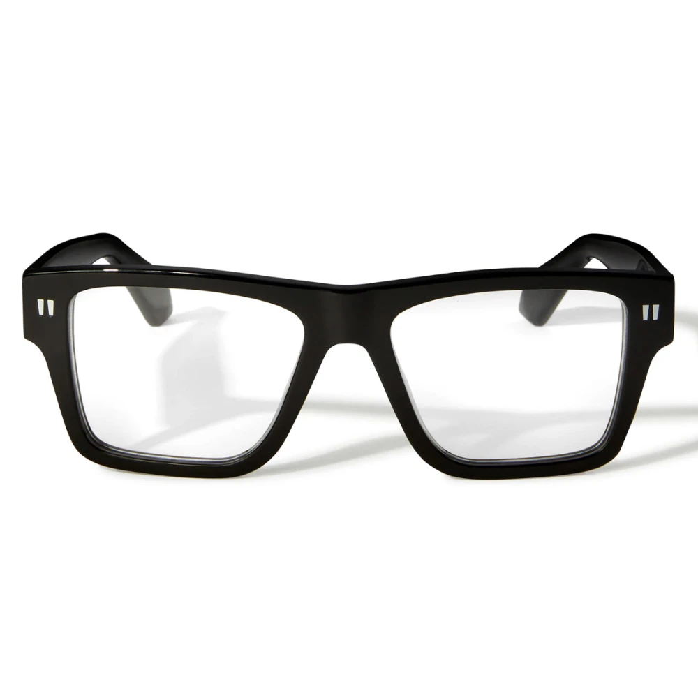 Off White Stijlvolle Bril Zwart Glanzend Frame Black Unisex