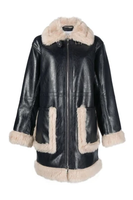 Blå Casual Kappa Rinna Stil