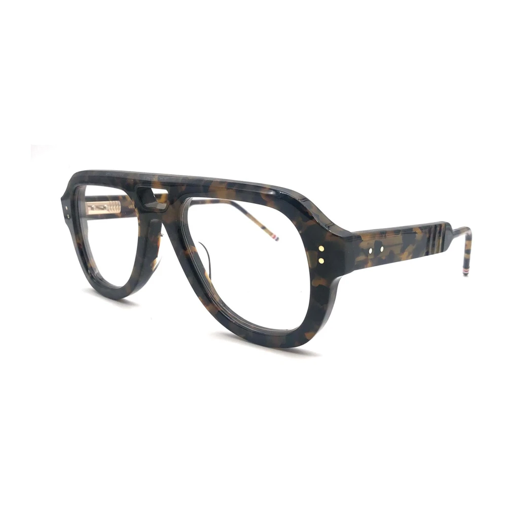 Thom Browne Bruine Optische Monturen International Fit Black Heren