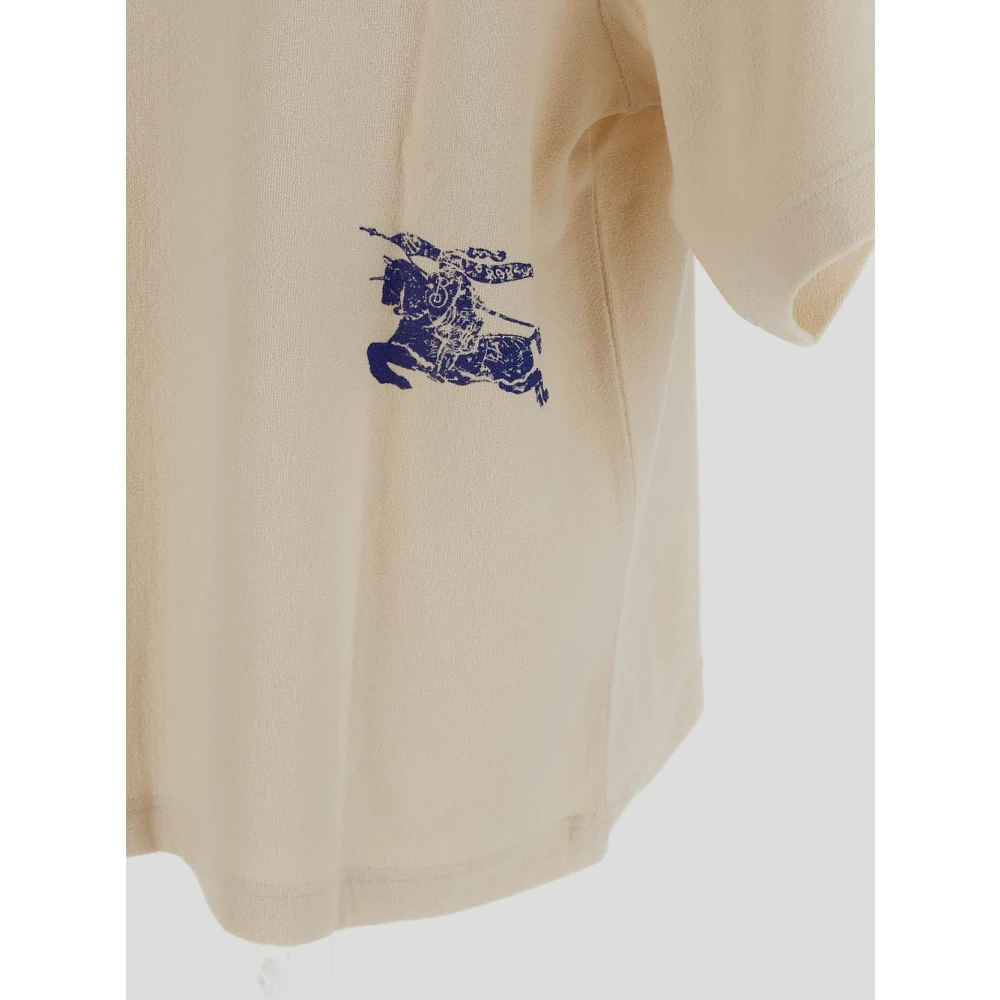 Burberry Klassieke Katoenen T-shirt Beige Heren